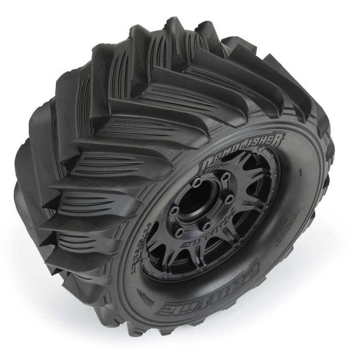 PRO1019610 1/10 Demolisher Front/Rear 2.8" MT Tires Mounted 12mm Blk Raid (2)