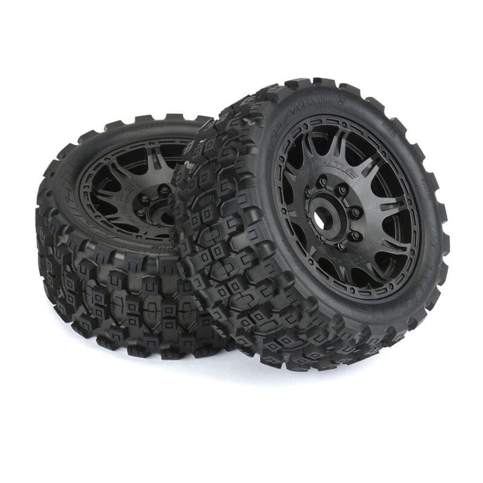 PRO1019810 1/6 Badlands MX57 Front/Rear 5.7" Tires Mounted 24mm Black Raid (2)