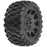 PRO1019811 1/6 Badlands MX57 Front/Rear 5.7” Tires Mounted on Raid 8x48 Removable 24mm Hex Wheels (2): Black