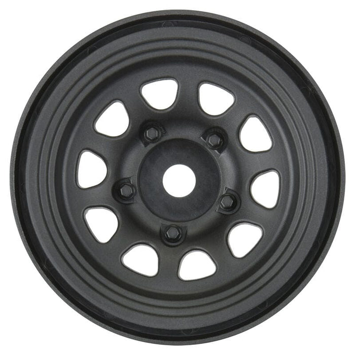PRO279703 1/10 Keystone Front/Rear 1.55" 12mm Rock Crawler Wheels (2) Black