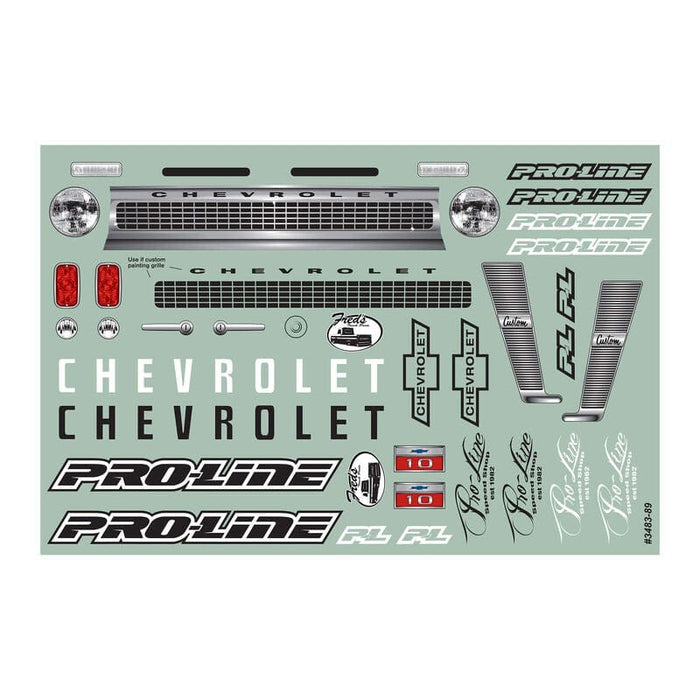 PRO348300  1966 Chevrolet C-10 Clear Body SCX10 313mm