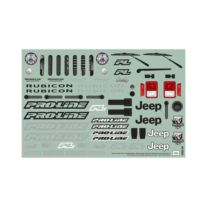 Carrozzeria Pro-Line Jeep Wrangler Rubicon Unlimited (chiaro) – Scala Rock Crawler, PRO350200