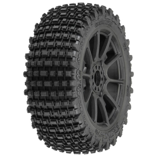 PRO907421 1/8 Gladiator M2 Fr/Rr Buggy Tires Mounted 17mm Black Mach 10 (2)