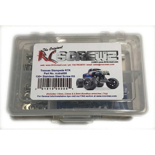 RCZTRA005	 Stainless Steel Screw Set: Traxxas Stampede
