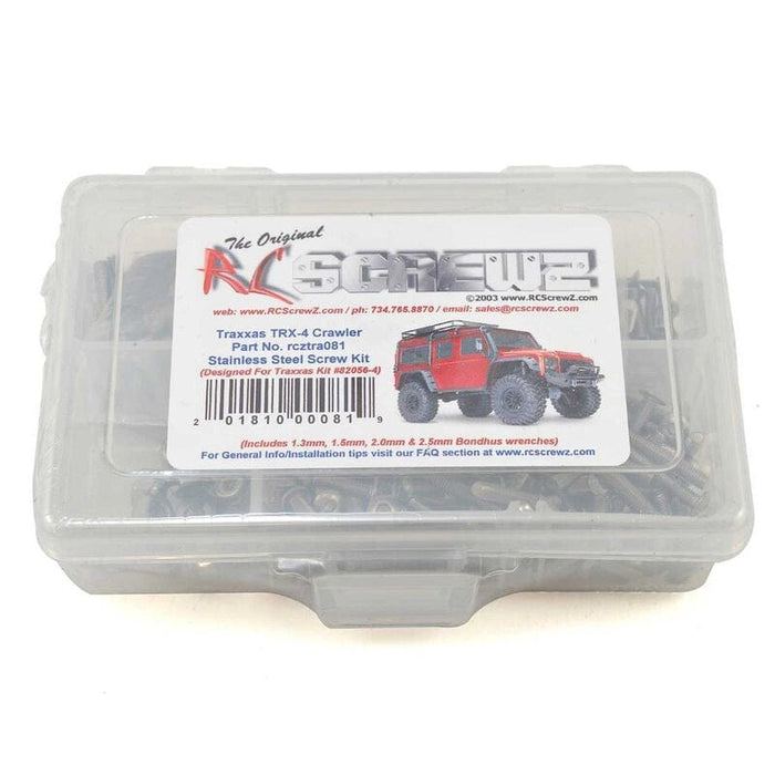 RCZTRA081	 Stainless Steel Screw Set: Traxxas TRX-4 Crawler