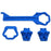 RPM70795 Front and Rear Upper Chassis Diff Covers, Blue: Traxxas LaTraxx
