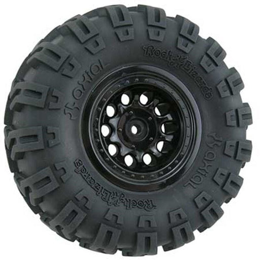 RPM82232 1/10 Revolver Crawler Front/Rear 2.2 Wheels with Wide Base, 12mm Hex, Black (2)