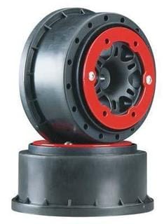 PRO271504 Sixer 2.2/3.0 Red/Black Bead-Loc R Wheels (2): SLH