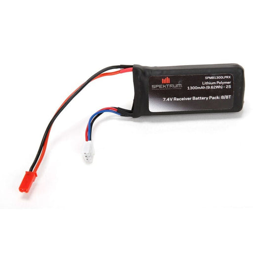 SPMB1300LPRX 	7.4V 1300mAh 2S 5C LiPo Receiver Battery: JST
