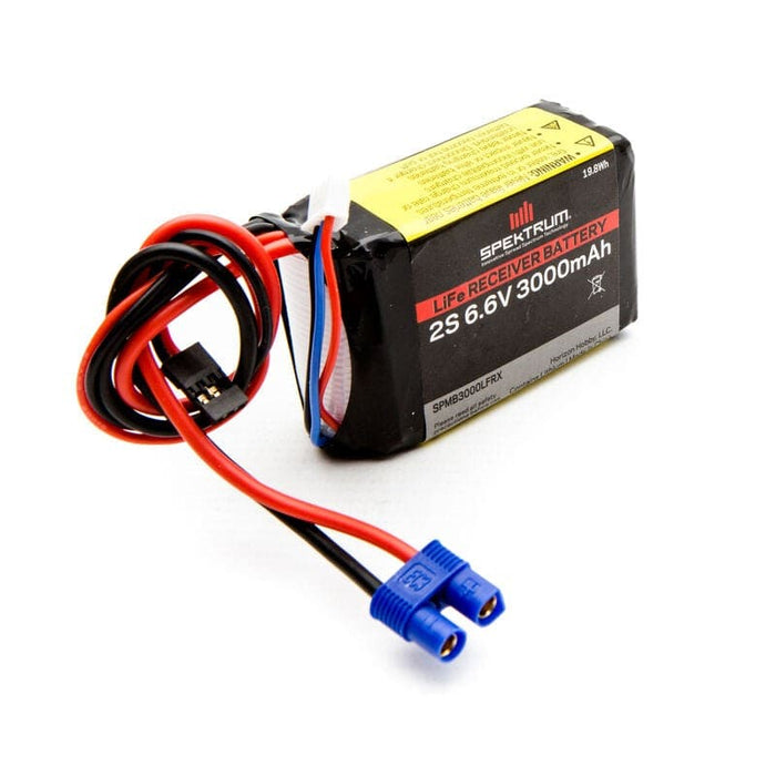 SPMB3000LFRX 6.6V 3000mAh 2S LiFe Receiver Battery: Universal Receiver, EC3