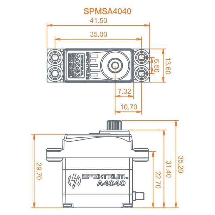 SPMSA4040 A4040 MT/HS Micro Metal Gear HV Servo
