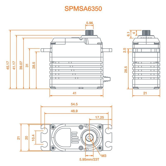 SPMSA6350 A6350 Ultra Torque / High Speed Brushless HV Servo