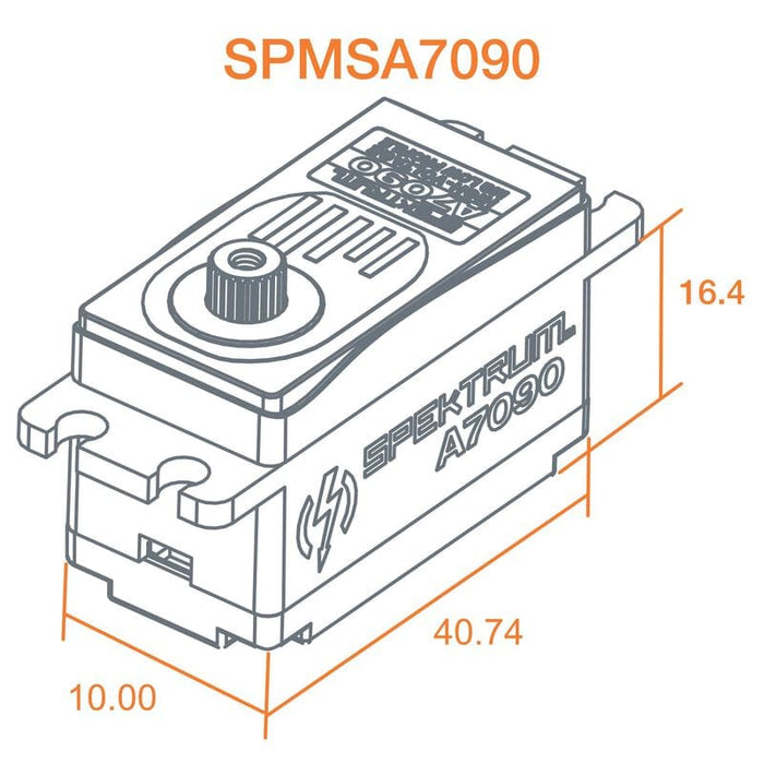 SPMSA7090 A7090 Brushless Low Profile Metal Gear HV Servo