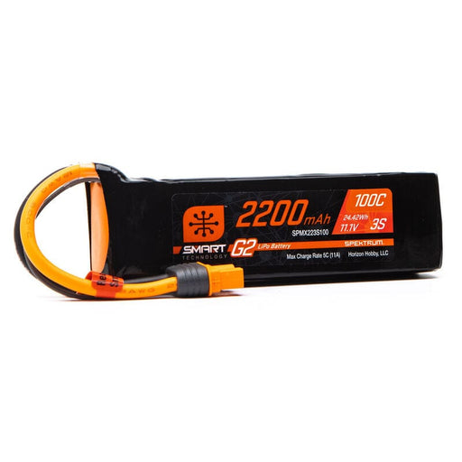 SPMX223S100 11.1V 2200mAh 3S 100C Smart G2 LiPo Battery: IC3