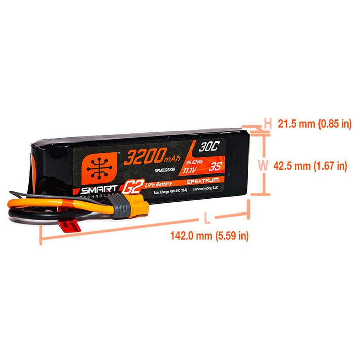 SPMX323S30 3200mAh 3S 11.1V Smart G2 LiPo 30C; IC3