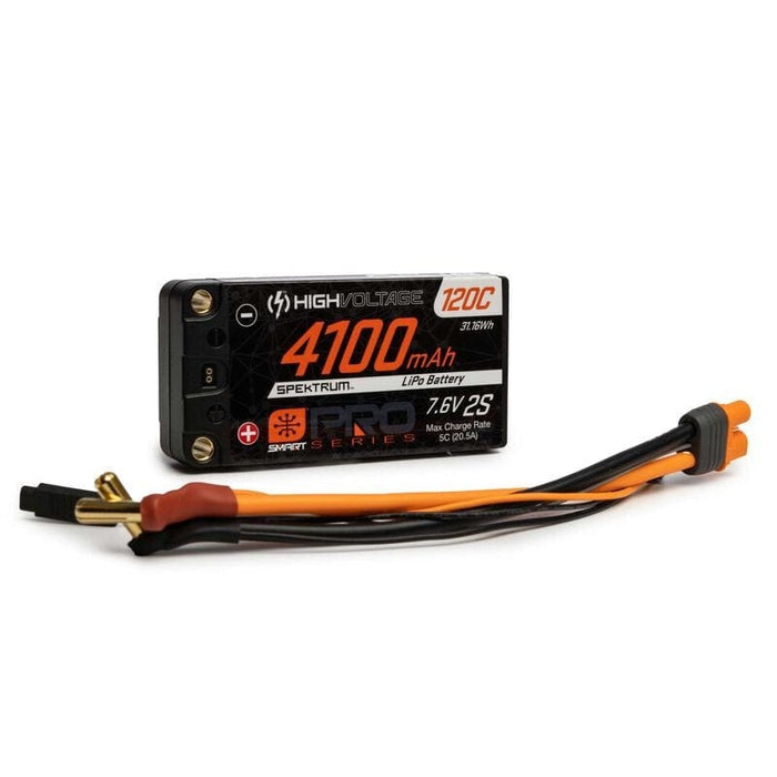 SPMX412S120HT 7.6V 4100mAh 2S 120C Smart Pro Race Shorty Hardcase LiHV Battery: Tubes, 5mm