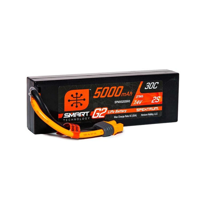 SPMX52S30H3 5000mAh 2S 7.4V Smart G2 LiPo 30C Hard Case; IC3