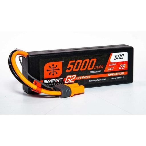 SPMX52S50H5 5000mAh 2S 7.4V Smart G2 LiPo 50C Hard Case; IC5 ***FINAL SALE FATHERS' DAY PRICING 2026