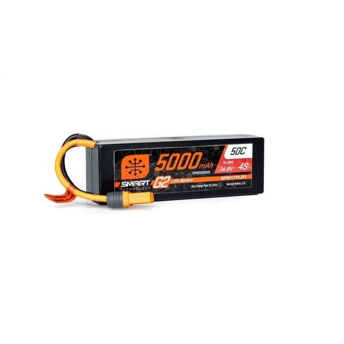 SPMX54S50H5 5000mAh 4S 14.8V Smart G2 LiPo 50C Hard Case; IC5