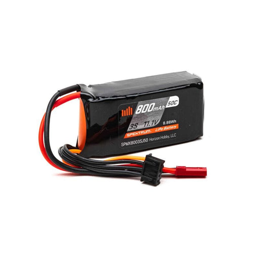 SPMX8003SJ50 11.1V 800mAh 3S 50C LiPo Battery: JST