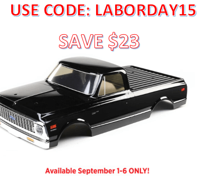 LOS230101 1972 Chevy C10 Pickup Body Set, Black: V100