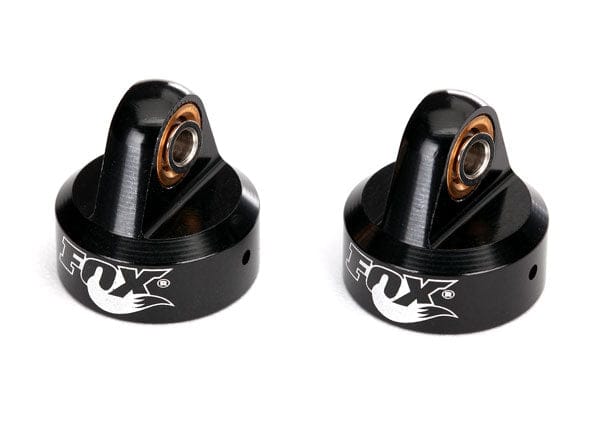 パッソル TRA8456 Traxxas Shock caps, aluminum (black-anodized), Fox Shocks (4)