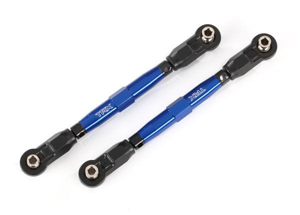 TRA8948X Traxxas Toe links, front (TUBES blue-anodized, 7075-T6 aluminum, stronger than titanium) (88mm) (2)/ rod ends, rear (4)/ rod ends, front (4)/ aluminum wrench (1)