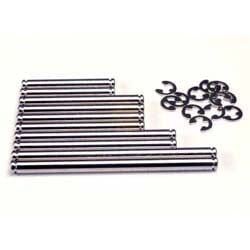 Suspension pin set, hard chrome (w/ E-clips)