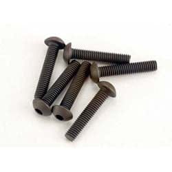TRA2579 Screws, 3x15mm button-head machine (hex drive) (6)