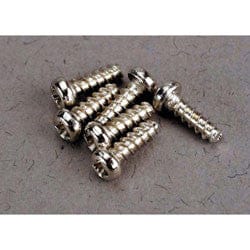 TRA2674 Screws, 2x6mm roundhead self-tapping (6)