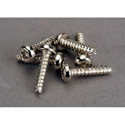 TRA2676 Screws, 3x12mm roundhead self-tapping (6)