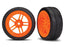 TRA8373A Traxxas Tires And Wheels, Assembled, Glued (Split-Spoke Orange Wheels, 1.9" Response Tires) VXL Rated (Front)