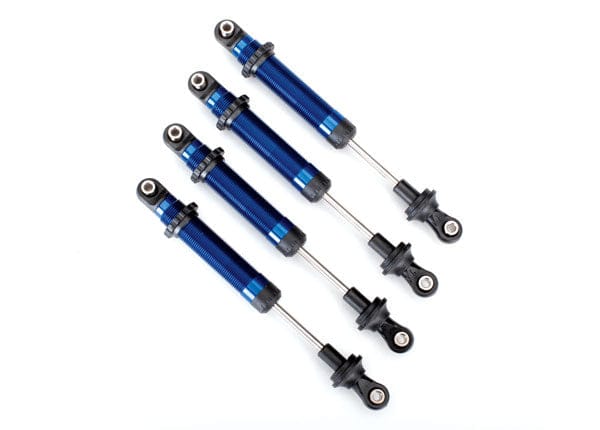 TRA8160X Traxxas Shocks, GTS, aluminum (blue-anodized) (assembled without springs) (4) (for use with #8140X TRX-4 Long Arm Lift Kit)