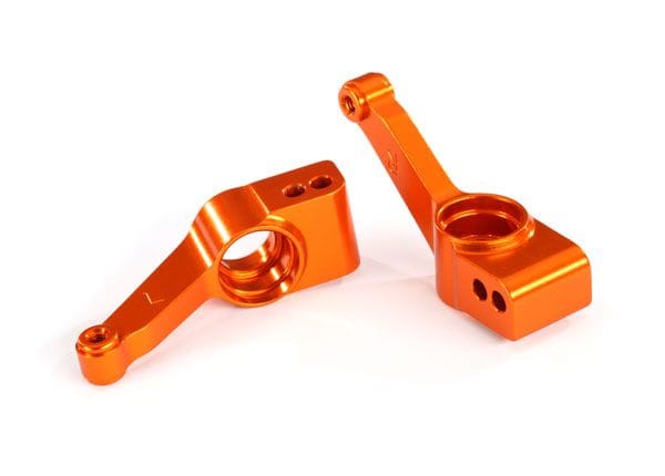 TRA1952T Traxxas Carriers, stub axle (orange-anodized 6061-T6 aluminum) (rear) (2)