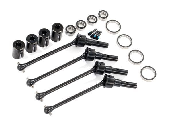 TRA8950X Traxxas Driveshafts, steel constant-velocity (assembled), front or rear (4) (8654, 8654R, or 8654G required for a complete set)