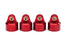 TRA8964R Traxxas Shock caps, aluminum (red-anodized), GT-Maxx shocks (4)