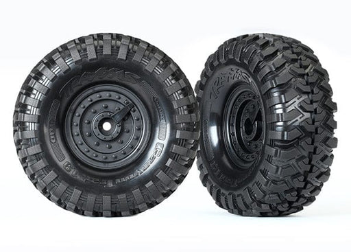 TRA8273 Traxxas Tires and wheels, assembled, glued (Tactical wheels, Canyon Trail 1.9 tires) (2)