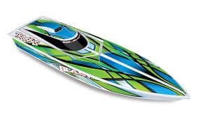 TRA38104-1 GREEN Blast High Performance Race Boat with TQ 2.4GHz radio system ( For Extra battery order TRA2922X)