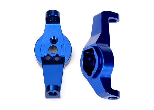 TRA8232X Traxxas Caster blocks, 6061-T6 aluminum (blue-anodized), left and right