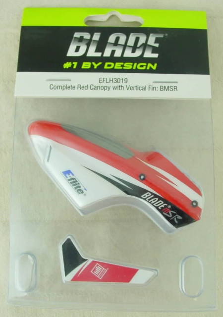 EFLH3019 CMPLT RED CANOPY W/VERT FIN