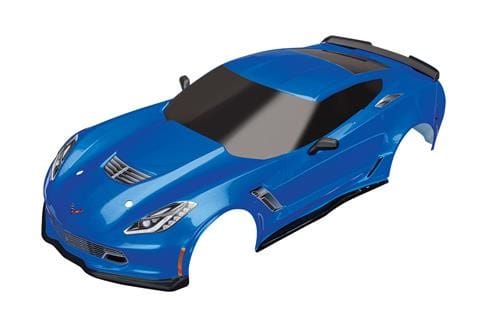 TRA8386X Traxxas Chevrolet Corvette ZO6 body, blue (painted, decals applied)