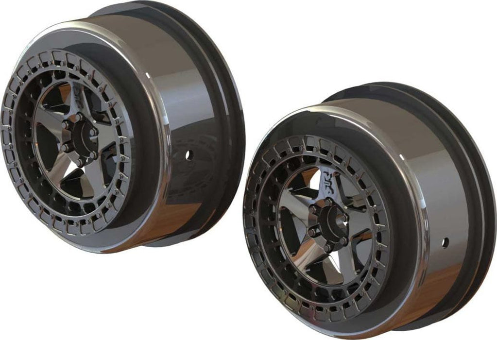 ARA510098 AR510098 SC 2.2"/3.0" Wheel 14mm Hex Blk Chrome(2)