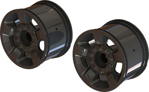 ARA510117 Mt 2.8" Wheel 14mm Hex (Black Chrome/2)