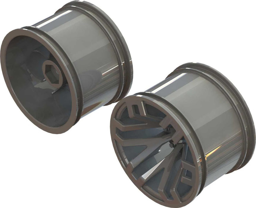 ARA510125 MT 2.8" Wheel 14mm Hex Gun Metal (2)