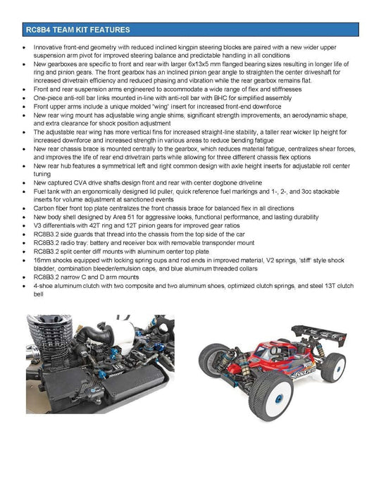 ASC80945 Team Associated RC8B4 Nitro Team Kit