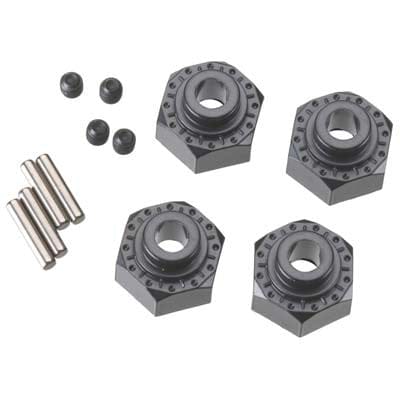 AX30429 ALUM HEXHUB, BLK, 12MM