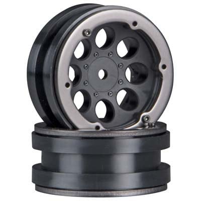 AX8087 8-Hole 1.9" Beadlock Wheel Black (2)