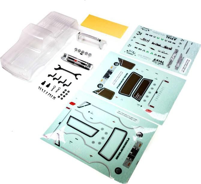 AXI200001	1967 Chevy C10 Body, Clear Precut: SCX24