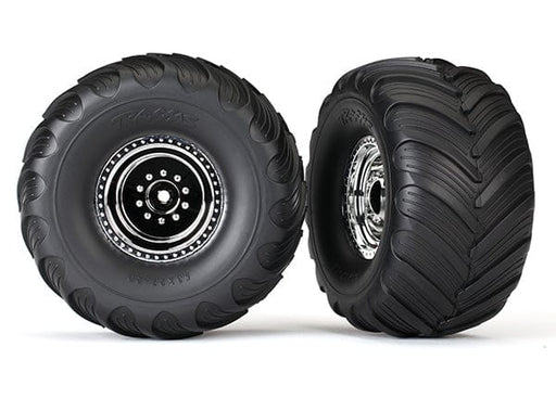 TRA3665X Traxxas Bigfoot #1 tires and wheels (front)