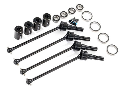 TRA8996X Traxxas Driveshafts, steel constant-velocity (assembled), front or rear (4) (for WideMAXX) (8654, 8654R, or 8654G required for a complete set)